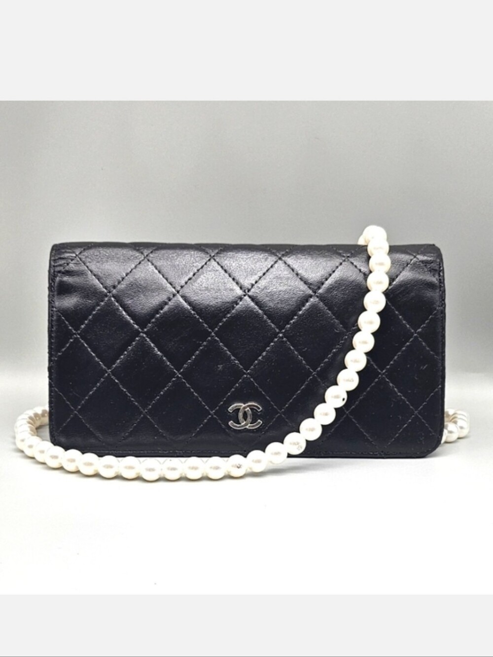 🖤CHANEL Black Quilted Leather Clutch/Wallet🖤